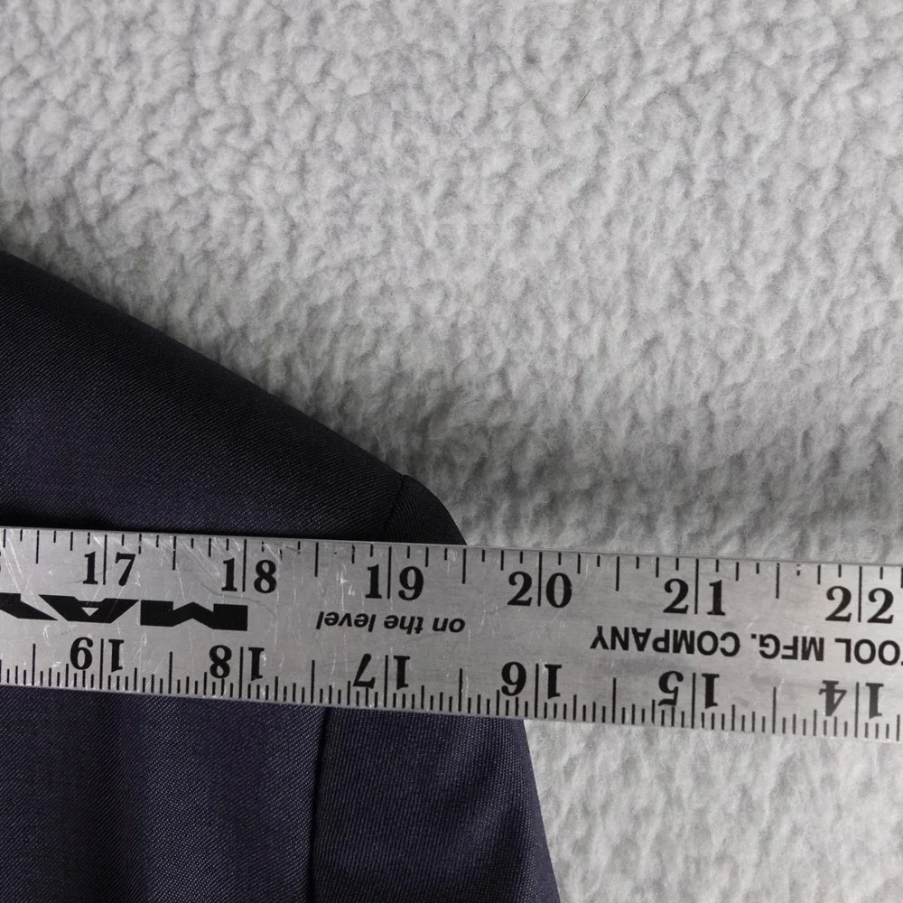 John Varvatos USA Mens 44R 100% Wool 2 Button Suit Navy Blue Made in Canada